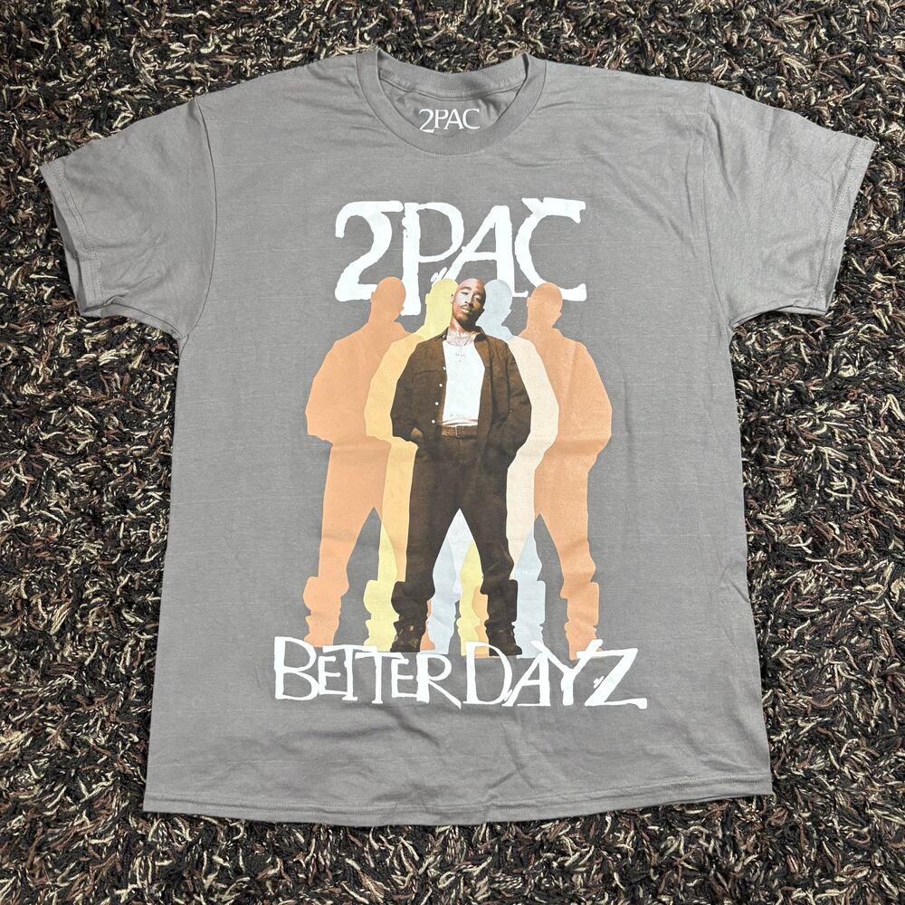 2Pac Better Dayz Gray T Shirt Men Sz‎ M New